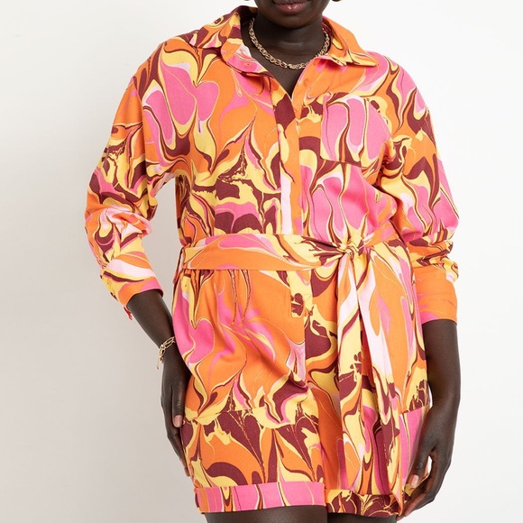 Eloquii | Linen Romper - Picture 2 of 5